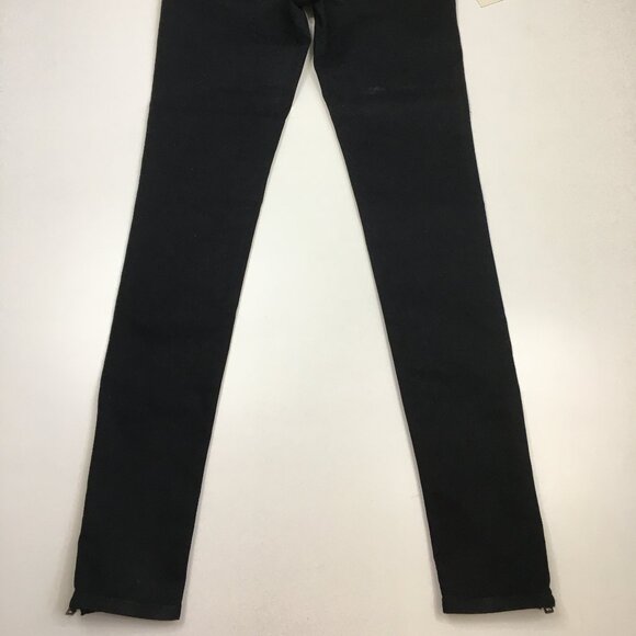 NWT RAG & BONE Black Coated Zip Pockets & Ankle Slim Fit Skinny Jeans - Picture 12 of 12